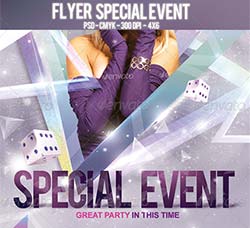 聚会活动海报/传单模板：Flyer Special Event